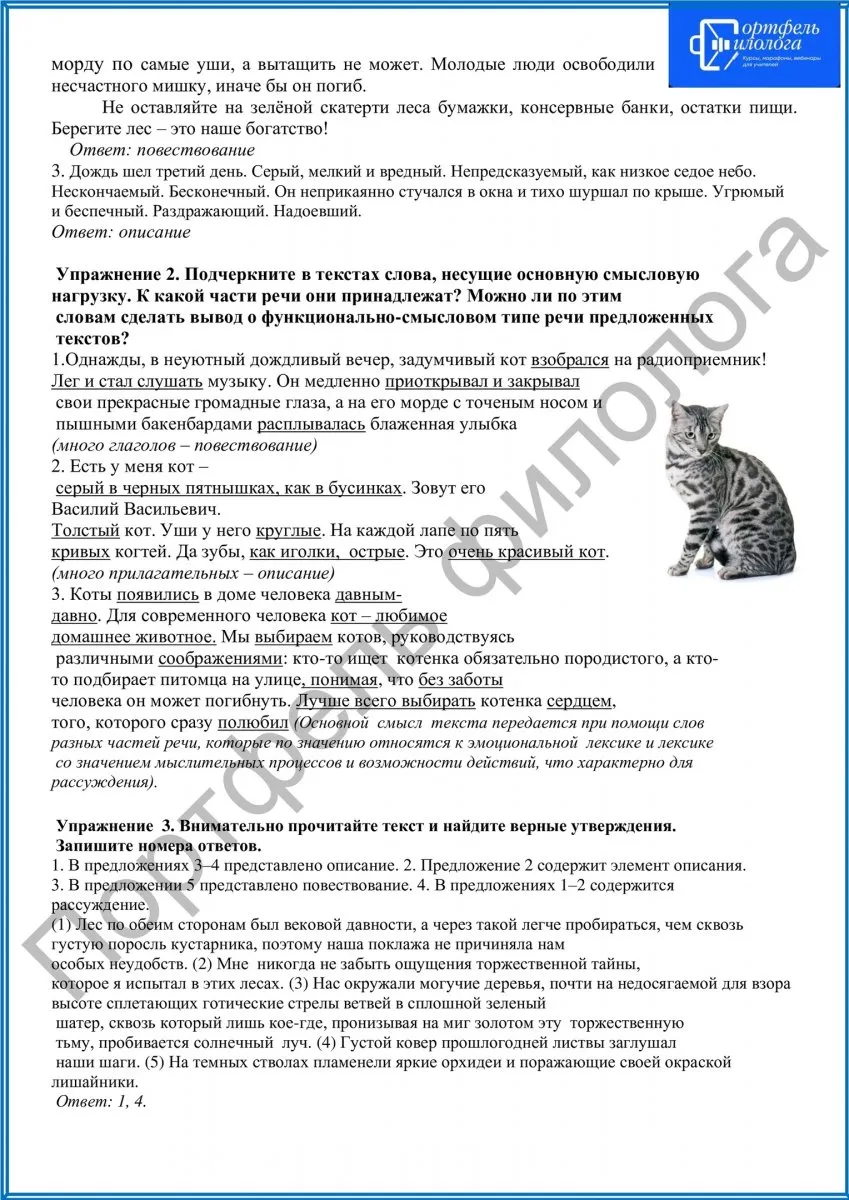 Портфель филолога (русский язык)