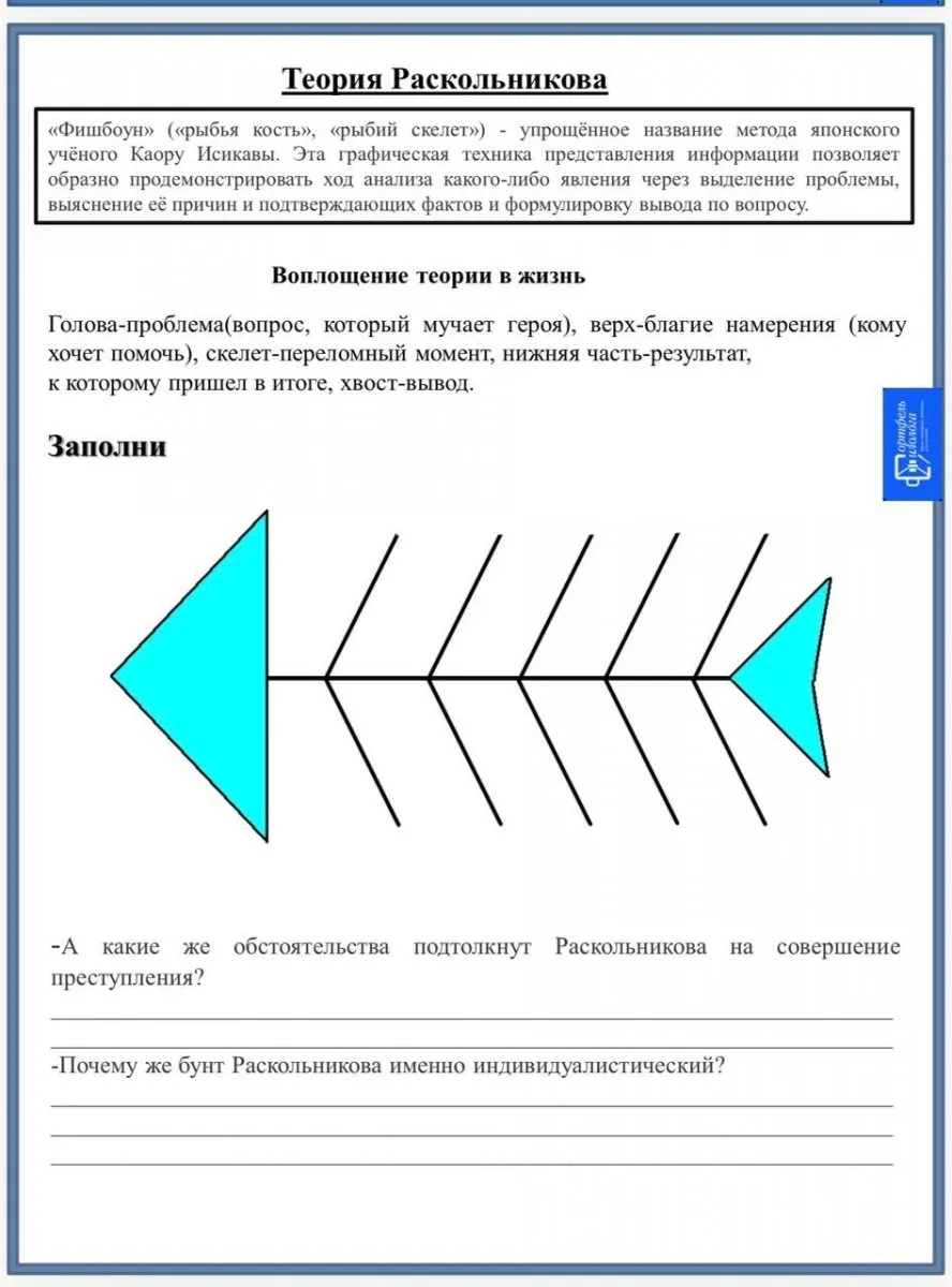 Поурочные рабочие листы по литературе