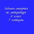 Задания-минутки по литературе
