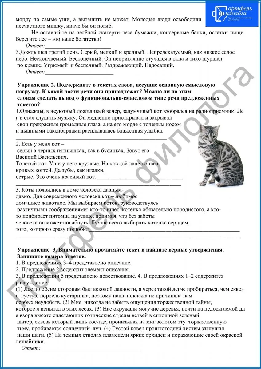 Портфель филолога (русский язык)