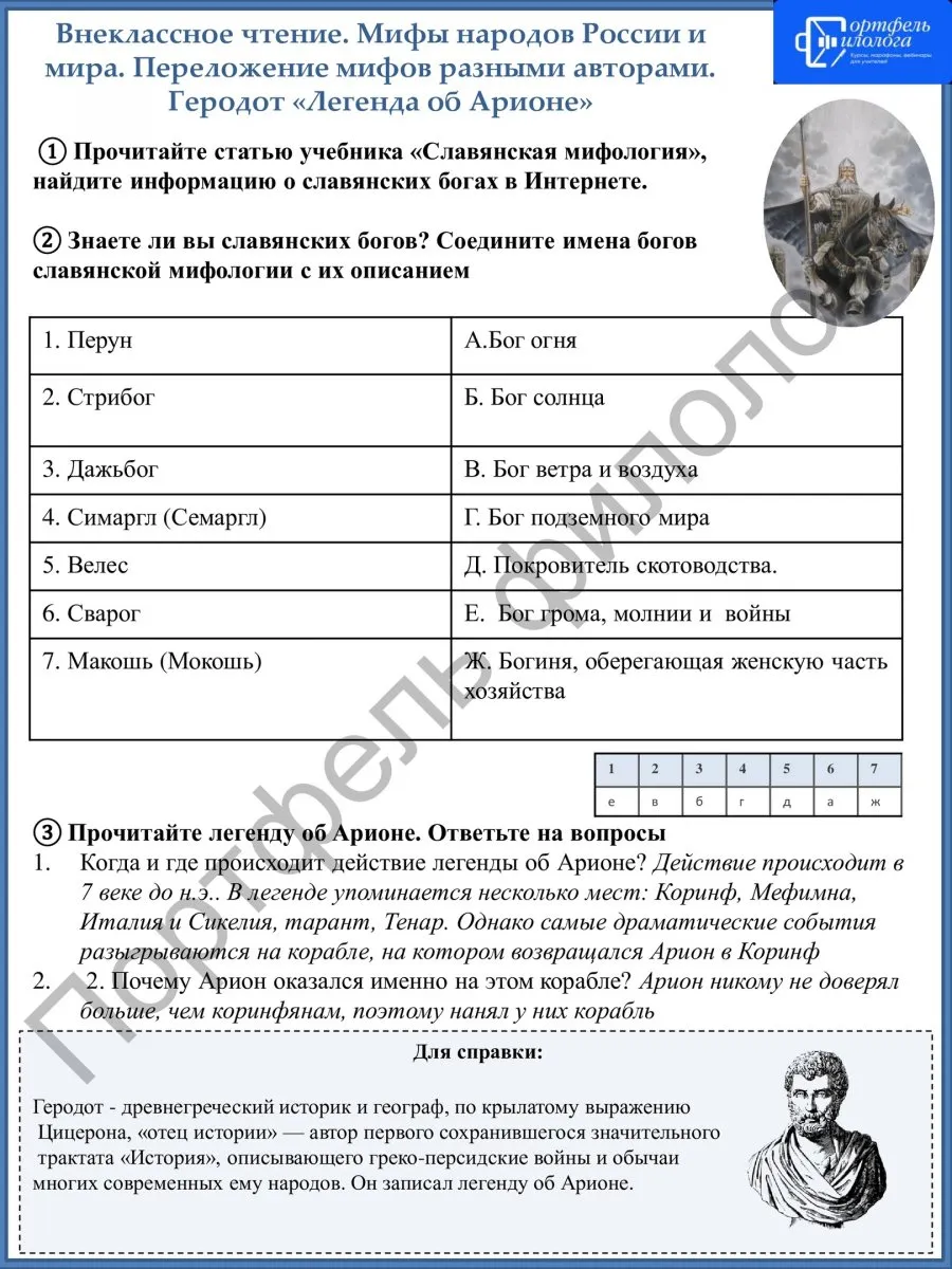 Портфель филолога